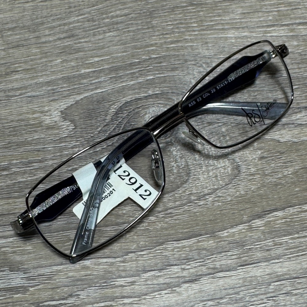 Roberto‎ Steffani Eyeglasses RSS 03 COL 20 Gunmetal Rectangle Full Rim 57-15-135
